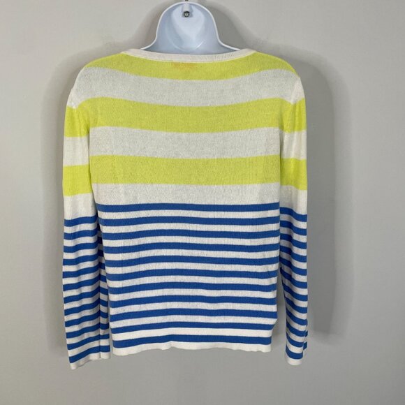 Lilly Pulitzer Womens Nautical Striped Sweater Size S Blue White Preppy Designer - Picture 7 of 10